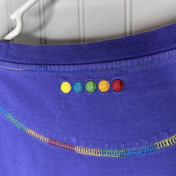 COOGI Colorful Embroidered Men's Sz XL Purple Short Sleeve T Shirt Baggy - Picture 8 of 12